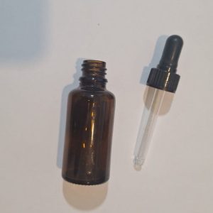 قطره چکان 50 میل شیشه ای درب مشکی (1 عدد)